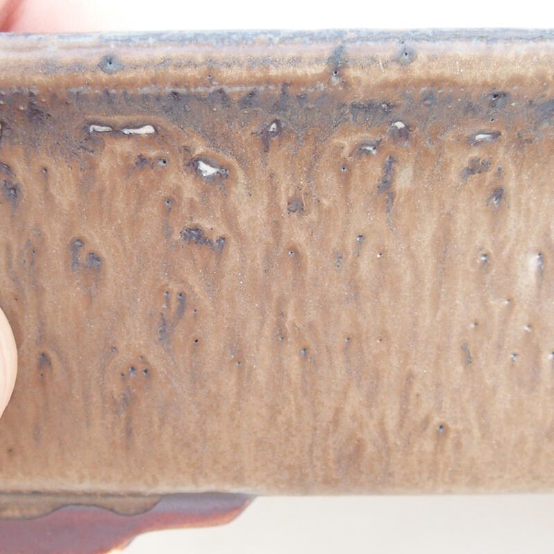 kerámia bonsai tál 17 x 14 x 5,5 cm, barna