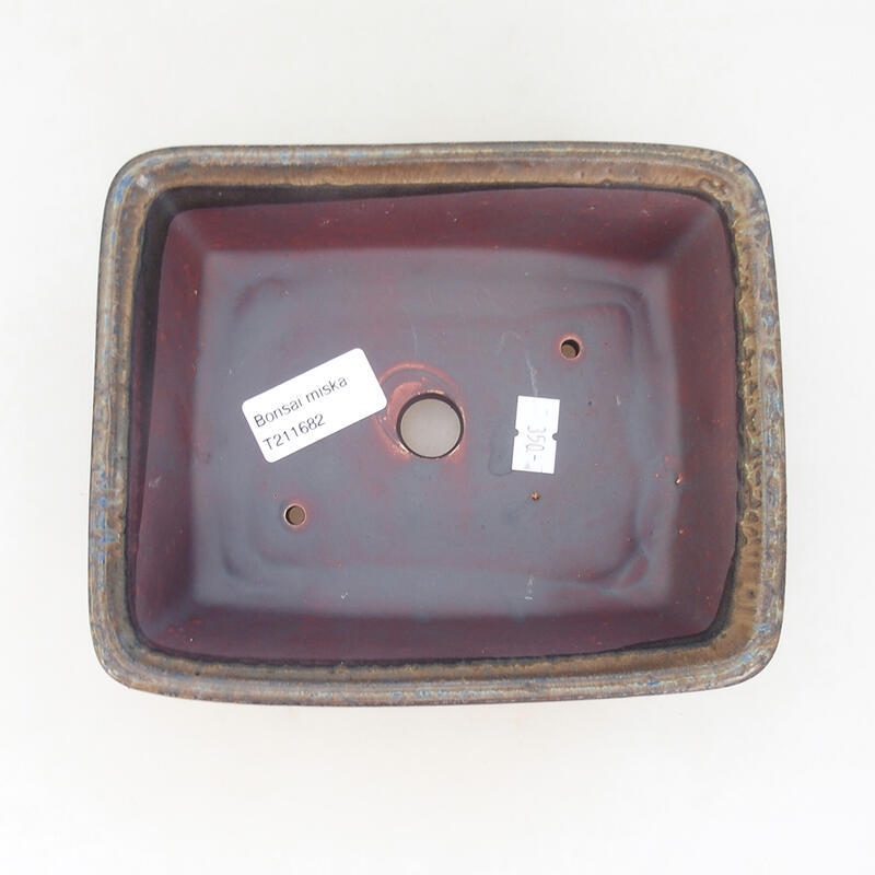 kerámia bonsai tál 17 x 14 x 5,5 cm, barna