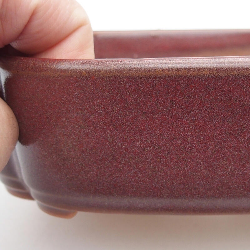 kerámia bonsai tál 18,5 x 13,5 x 5 cm, barna