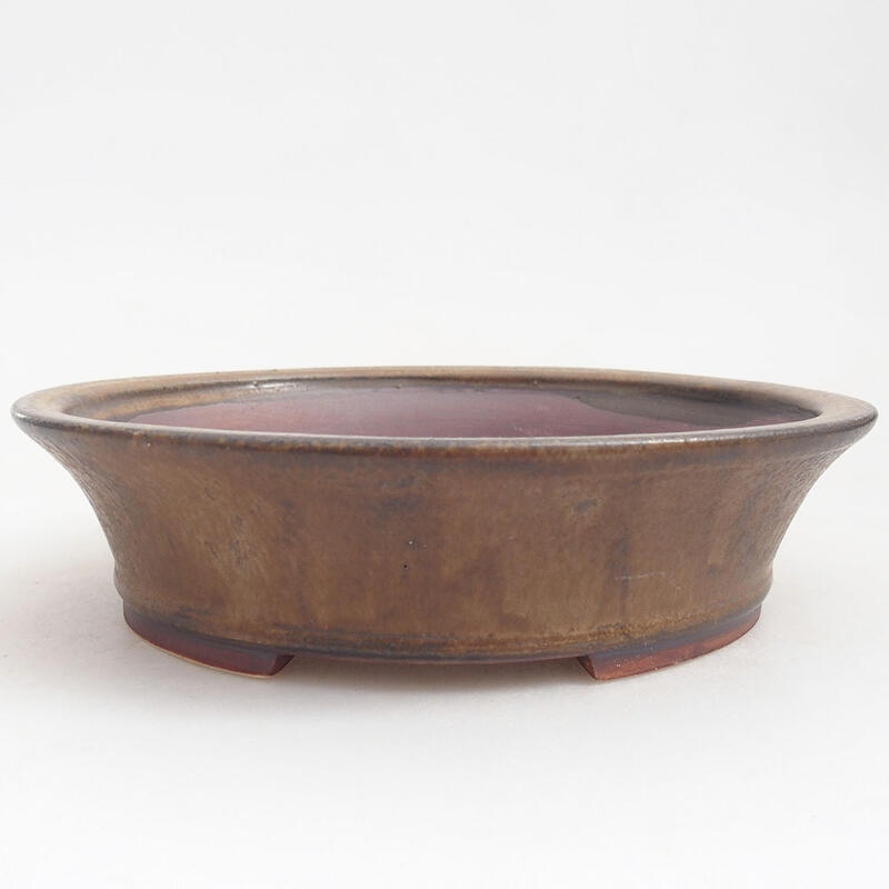 kerámia bonsai tál 18,5 x 17 x 4,5 cm, barna