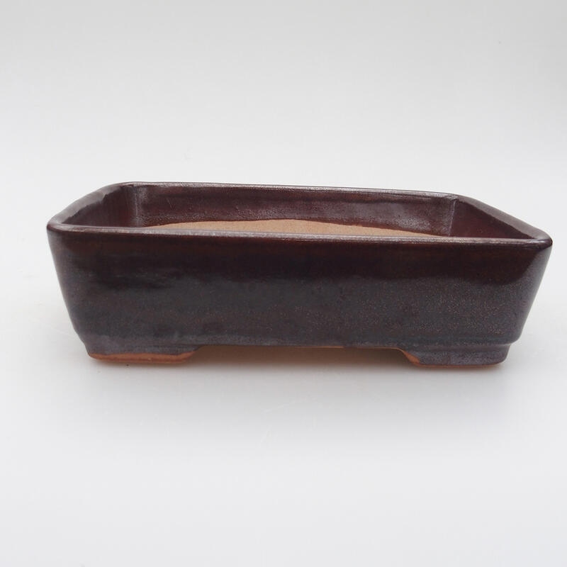 kerámia bonsai tál 18 x 13 x 4,5 cm, barna