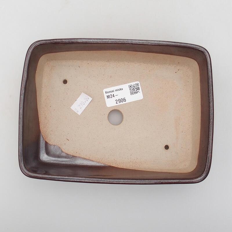 kerámia bonsai tál 18 x 13 x 4,5 cm, barna