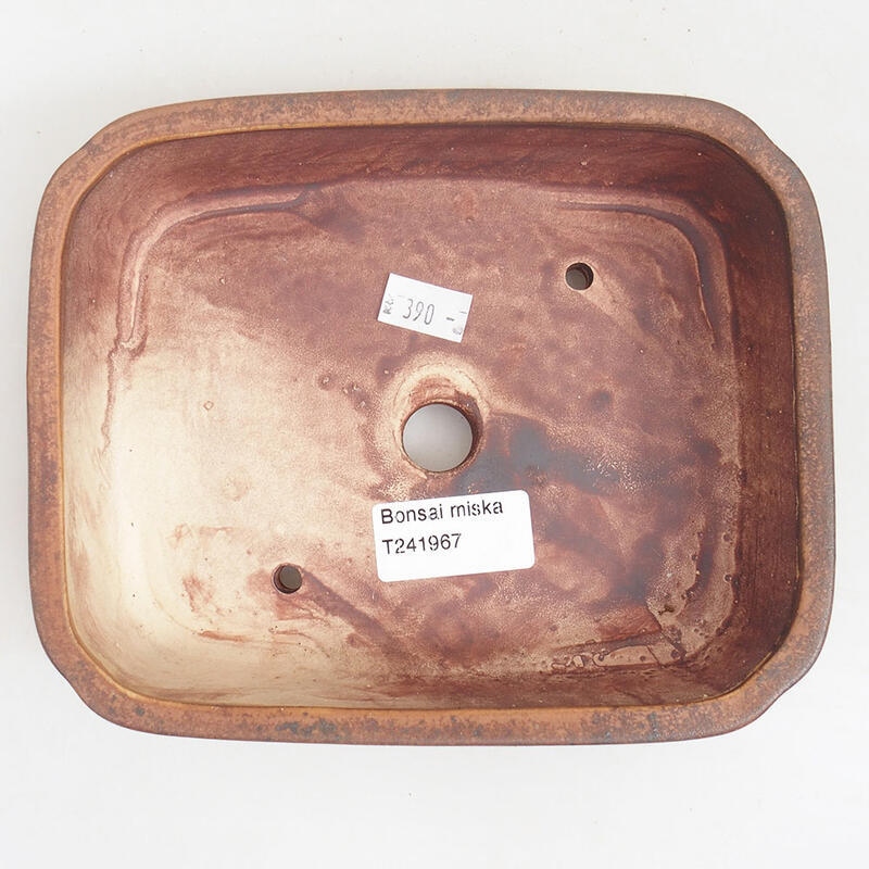kerámia bonsai tál 18 x 14,5 x 4,5 cm, barna
