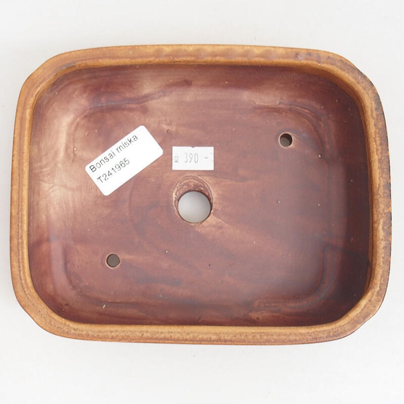 kerámia bonsai tál 18 x 14,5 x 4,5 cm, barna