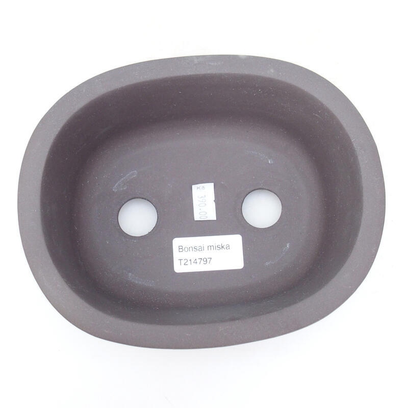kerámia bonsai tál 18 x 14,5 x 7 cm, fekete színben