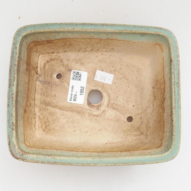 kerámia bonsai tál 18 x 14 x 5,5 cm, zöld