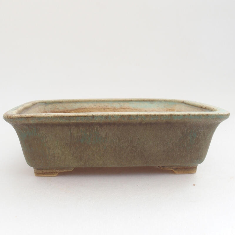 kerámia bonsai tál 18 x 14 x 5,5 cm, zöld