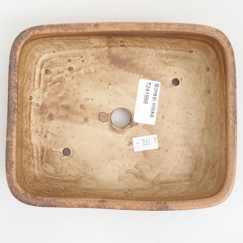 kerámia bonsai tál 18 x 15 x 4,5 cm, barna