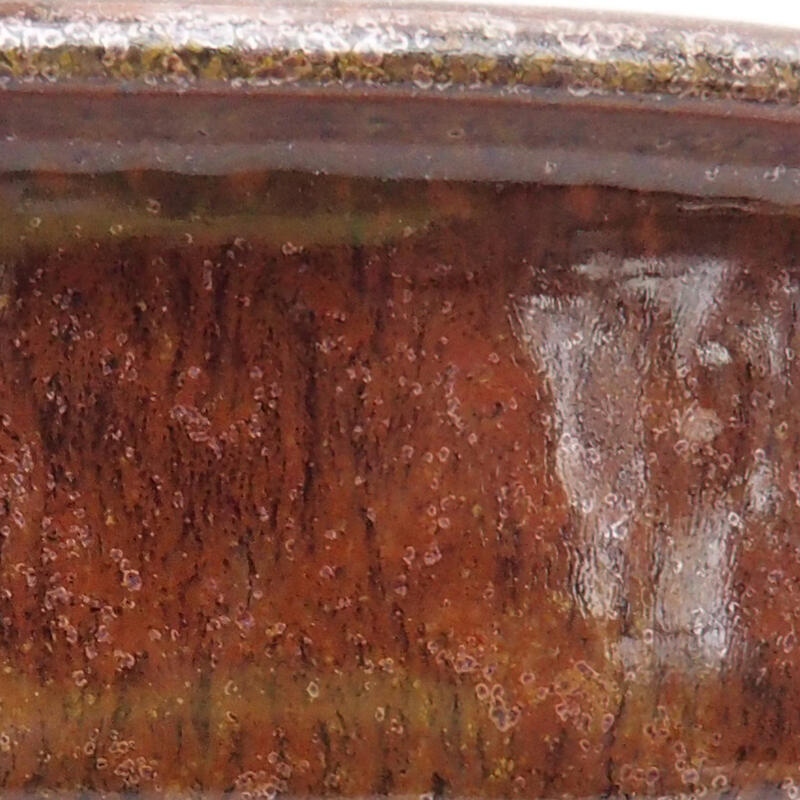 kerámia bonsai tál 18 x 15 x 6 cm, barna