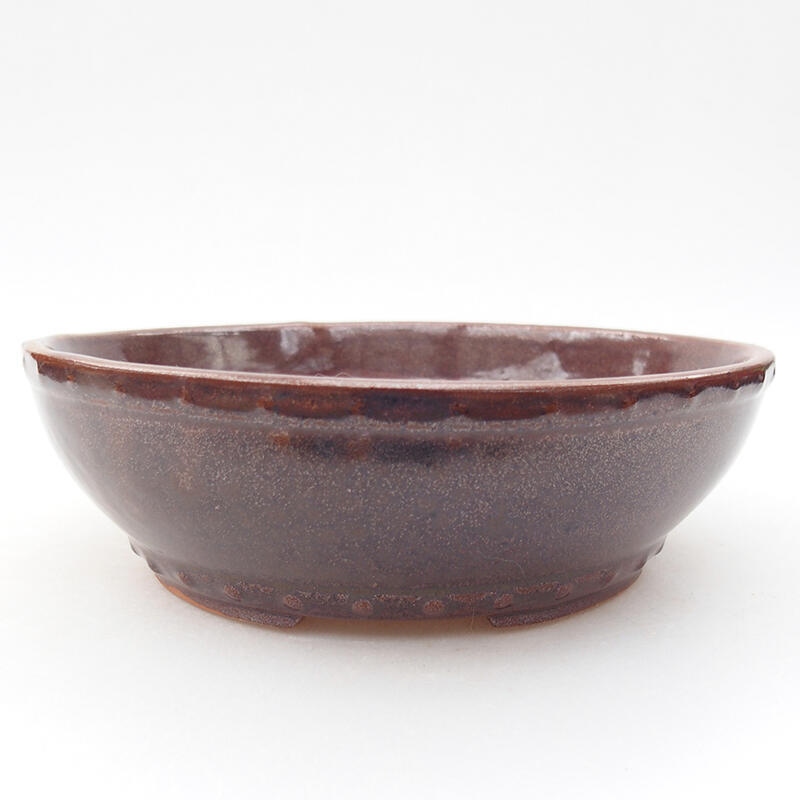 kerámia bonsai tál 18 x 18 x 5,5 cm, barna