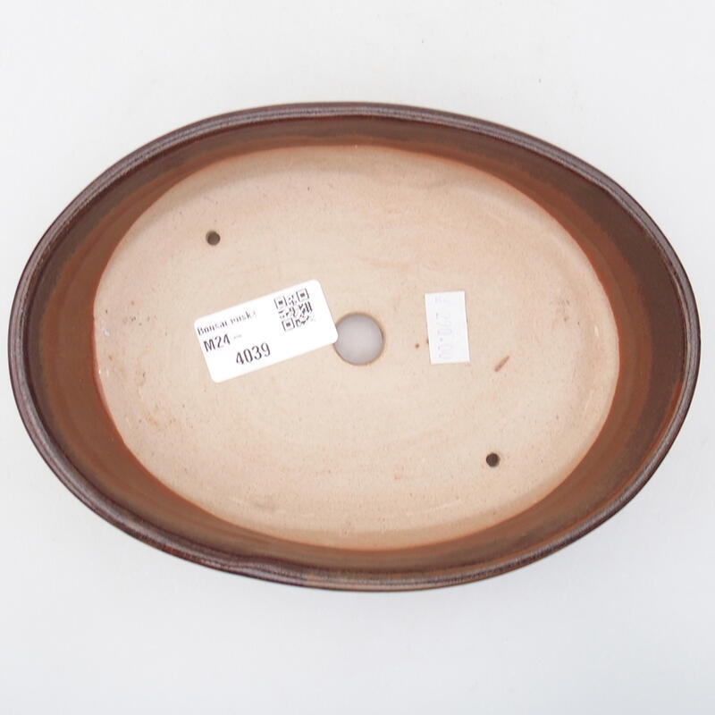 kerámia bonsai tál 19 x 13,5 x 4,5 cm, barna