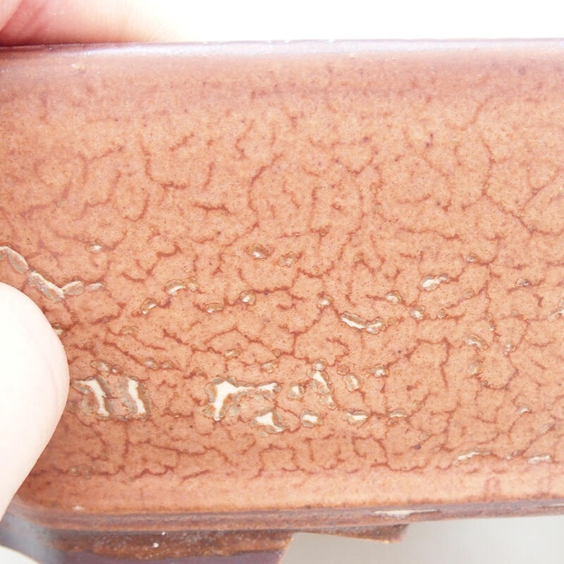 kerámia bonsai tál 20,5 x 17,5 x 6 cm, barna