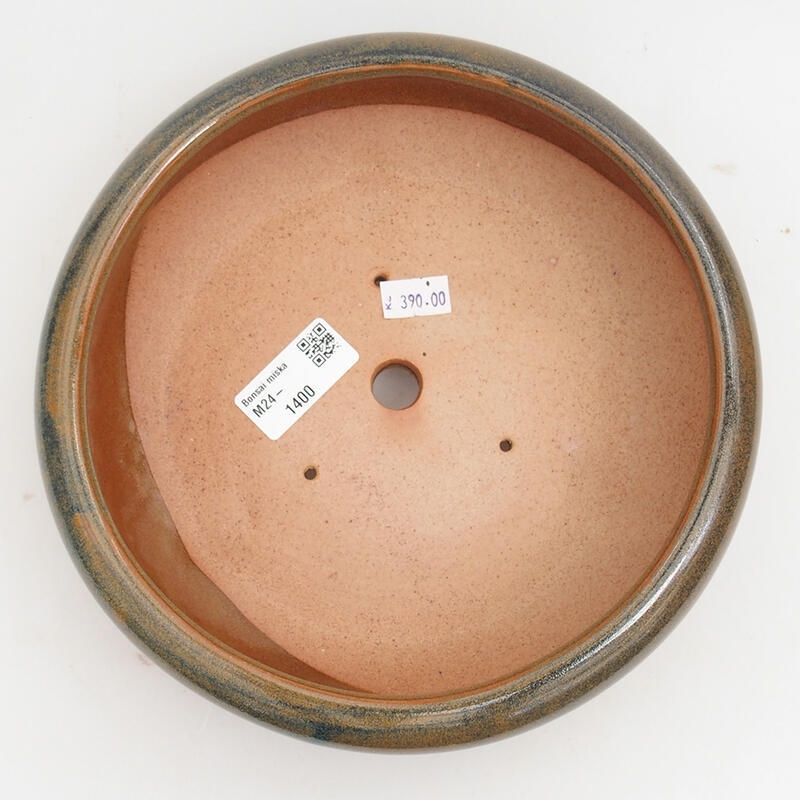 kerámia bonsai tál 21 x 21 x 6,5 cm, barna