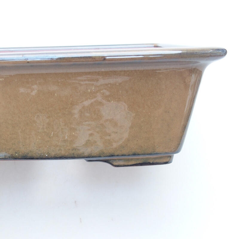 kerámia bonsai tál 22 x 17 x 7 cm, barna