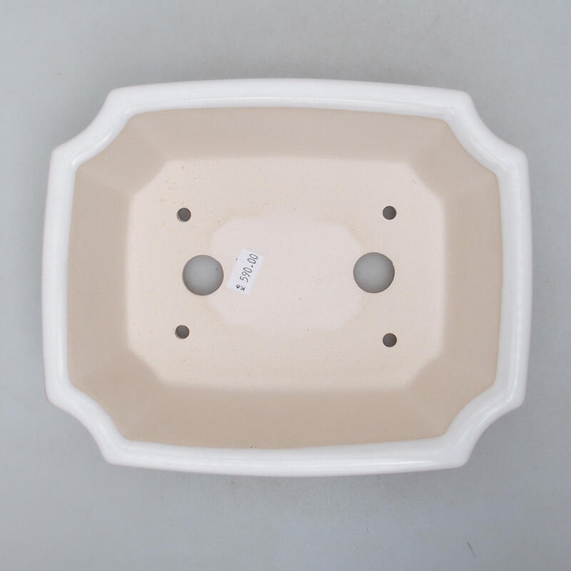 kerámia bonsai tál 22 x 18 x 7 cm, fehér