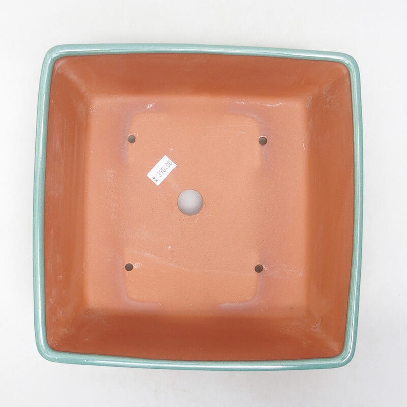 kerámia bonsai tál 22 x 22 x 9 cm, zöld