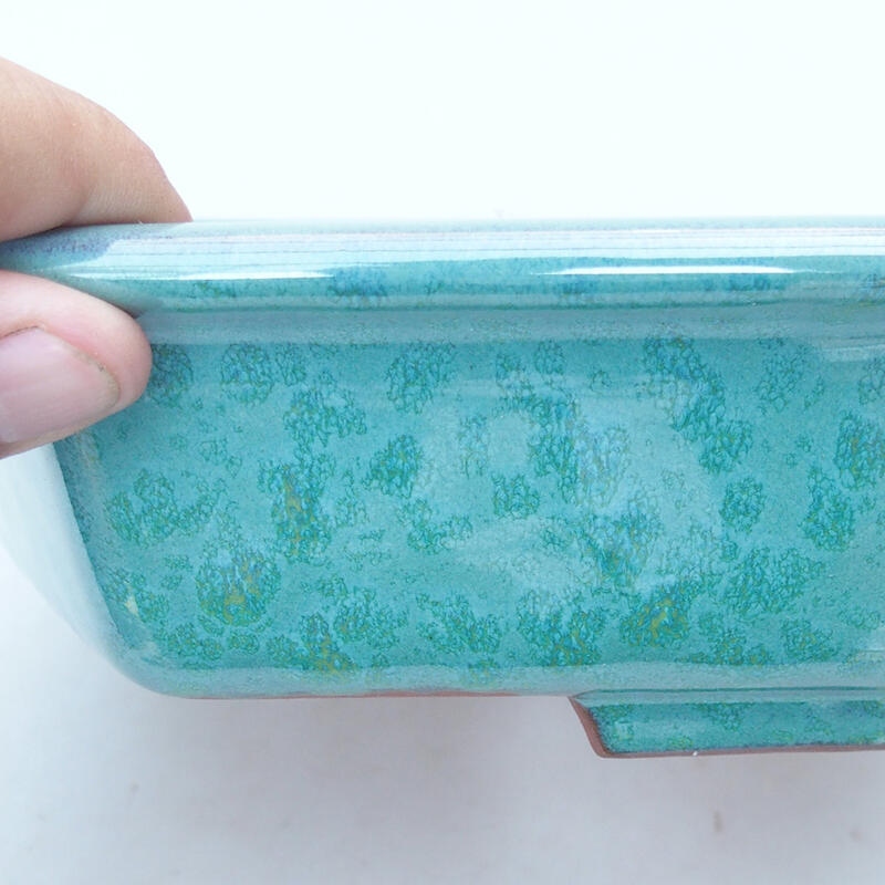 kerámia bonsai tál 23 x 21 x 6 cm, zöld