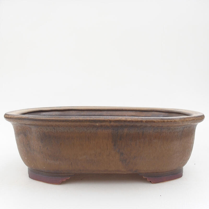 kerámia bonsai tál 25,5 x 22 x 7,5 cm, barna