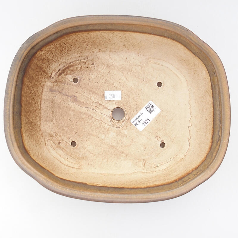 kerámia bonsai tál 25 x 21 x 7,5 cm, barna