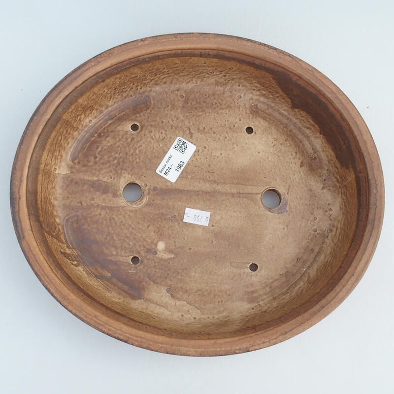 kerámia bonsai tál 28,5 x 25 x 6 cm, rózsaszínű