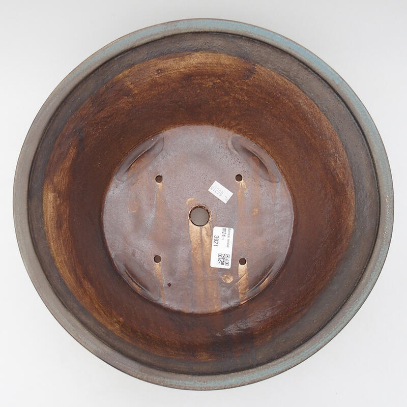 kerámia bonsai tál 28,5 x 28,5 x 12 cm, kék színben