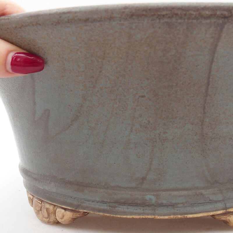 kerámia bonsai tál 28,5 x 28,5 x 12 cm, kék színben