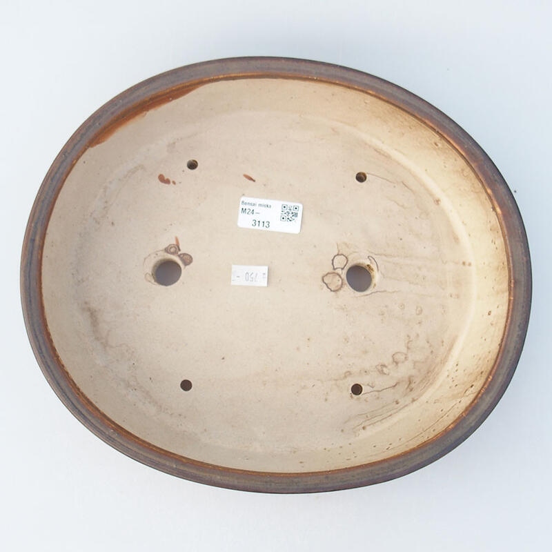 kerámia bonsai tál 28 x 25 x 6 cm, barna