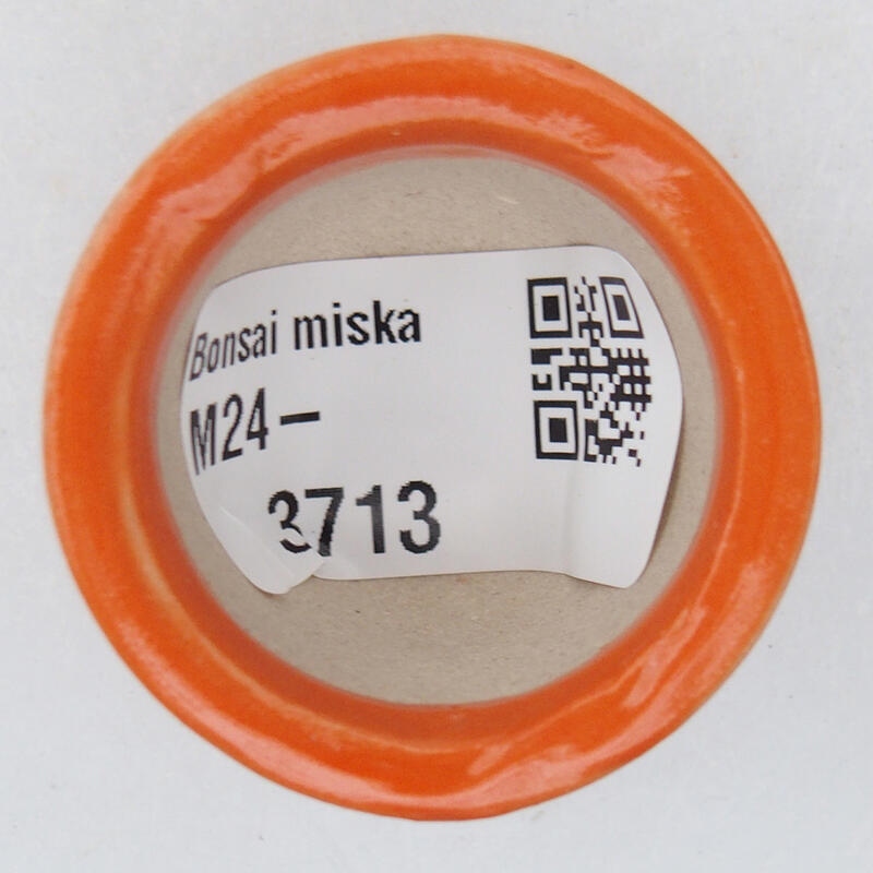 kerámia bonsai tál 3,5 x 3,5 x 2,5 cm, narancssárga