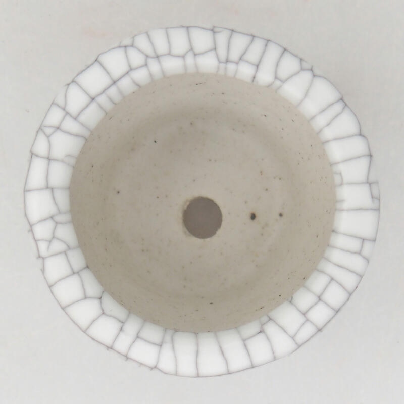 kerámia bonsai tál 3,5 x 3,5 x 2,5 cm, raku színben