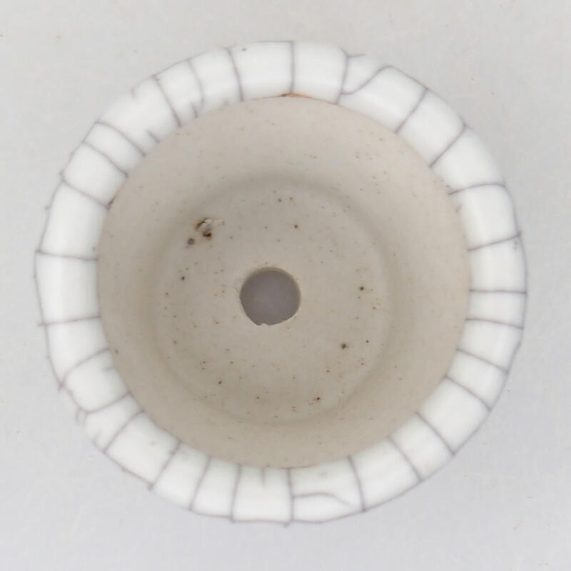 kerámia bonsai tál 3,5 x 3,5 x 2,5 cm, raku színben