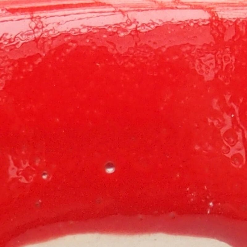 kerámia bonsai tál 4,5 x 2,5 x 1,5 cm, piros színben