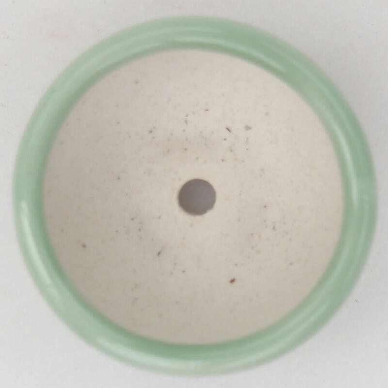 Bonsai kerámia tál 4,5 x 4,5 x 2 cm, zöld