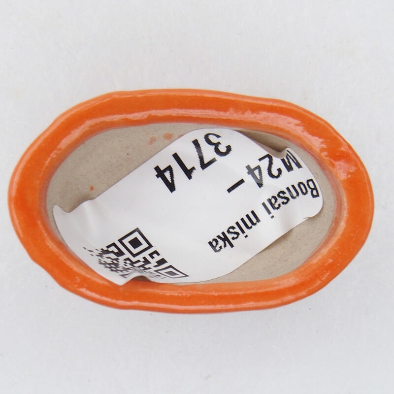 kerámia bonsai tál 4 x 2,5 x 2 cm, narancssárga