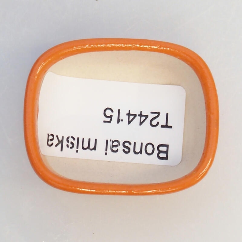 kerámia bonsai tál 4 x 3,5 x 1,5 cm, narancssárga