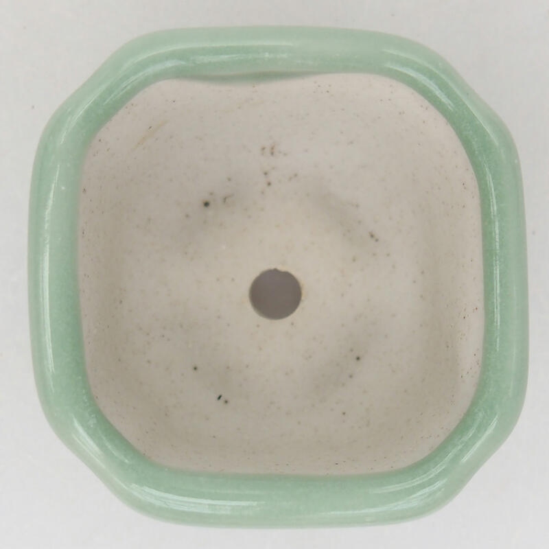 kerámia bonsai tál 4 x 4 x 2,5 cm, zöld