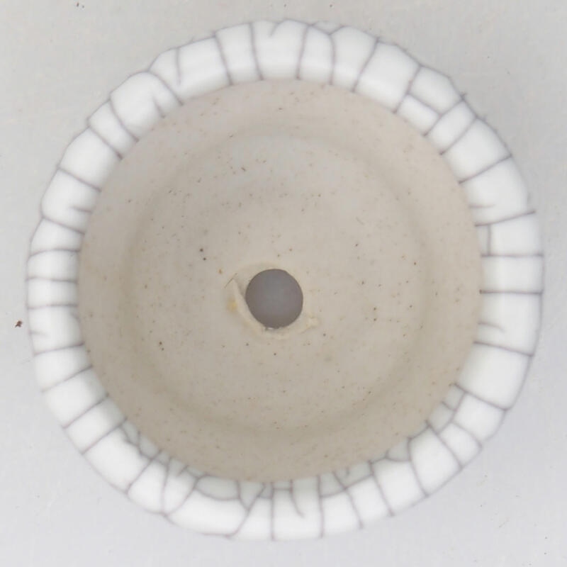 kerámia bonsai tál 4 x 4 x 2 cm, raku színben