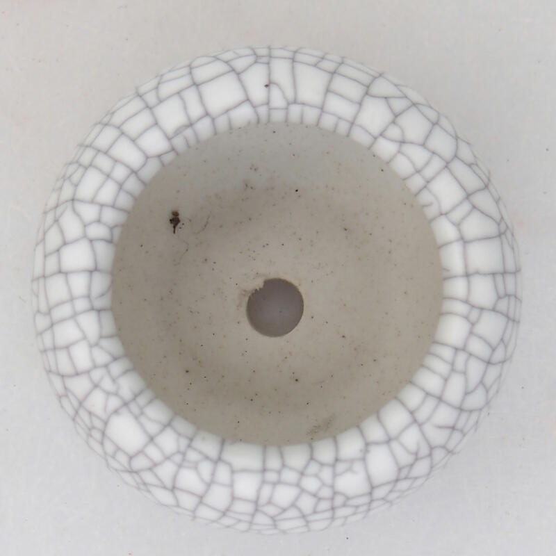 kerámia bonsai tál 4 x 4 x 2 cm, raku színben