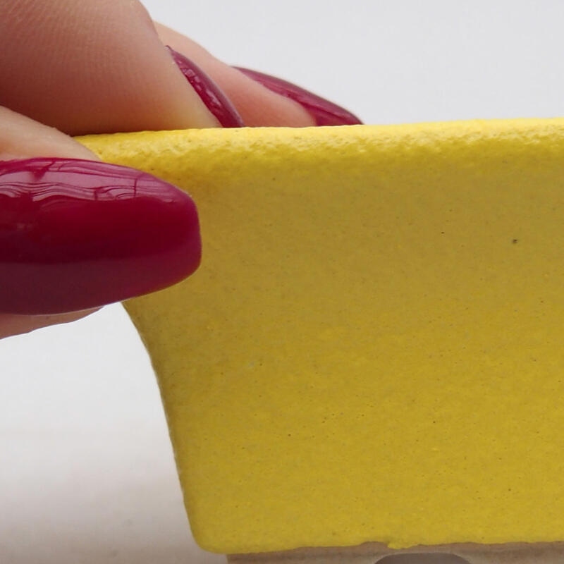 kerámia bonsai tál 5,5 x 5,5 x 3,5 cm, sárga