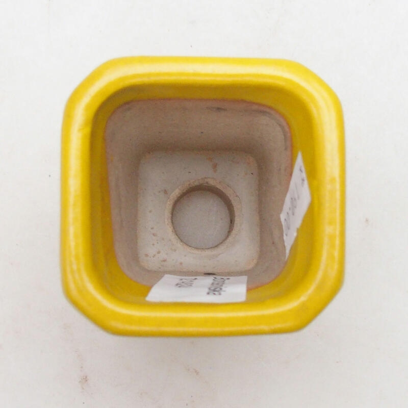 kerámia bonsai tál 5,5 x 5,5 x 7 cm, sárga