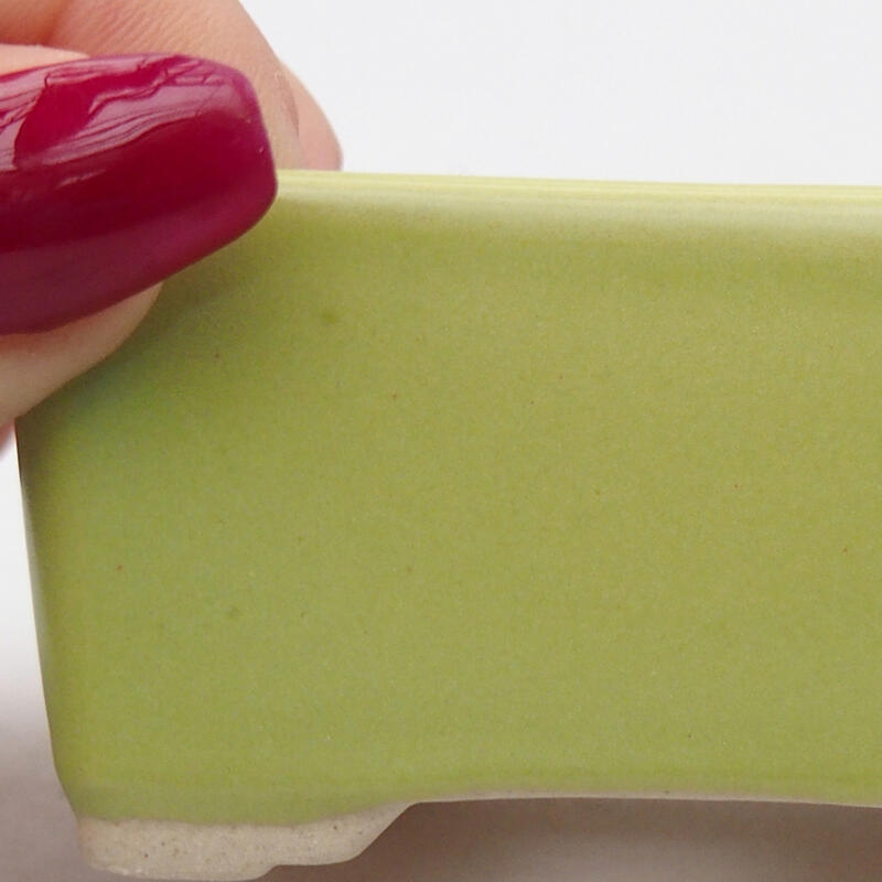 kerámia bonsai tál 6,5 x 5 x 3,5 cm, zöld