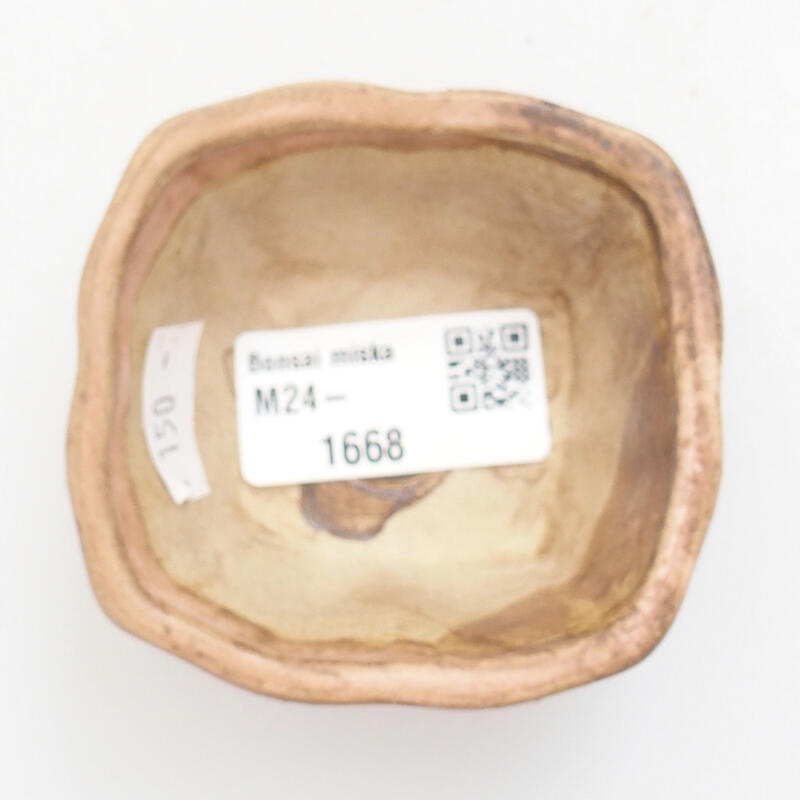 Kerámia bonsai tál 6,5 x 6,5 x 3,5 cm, rózsaszínű