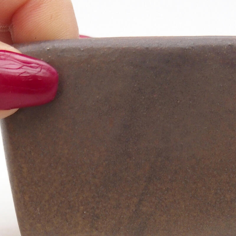 kerámia bonsai tál 6,5 x 6,5 x 4,5 cm, barna