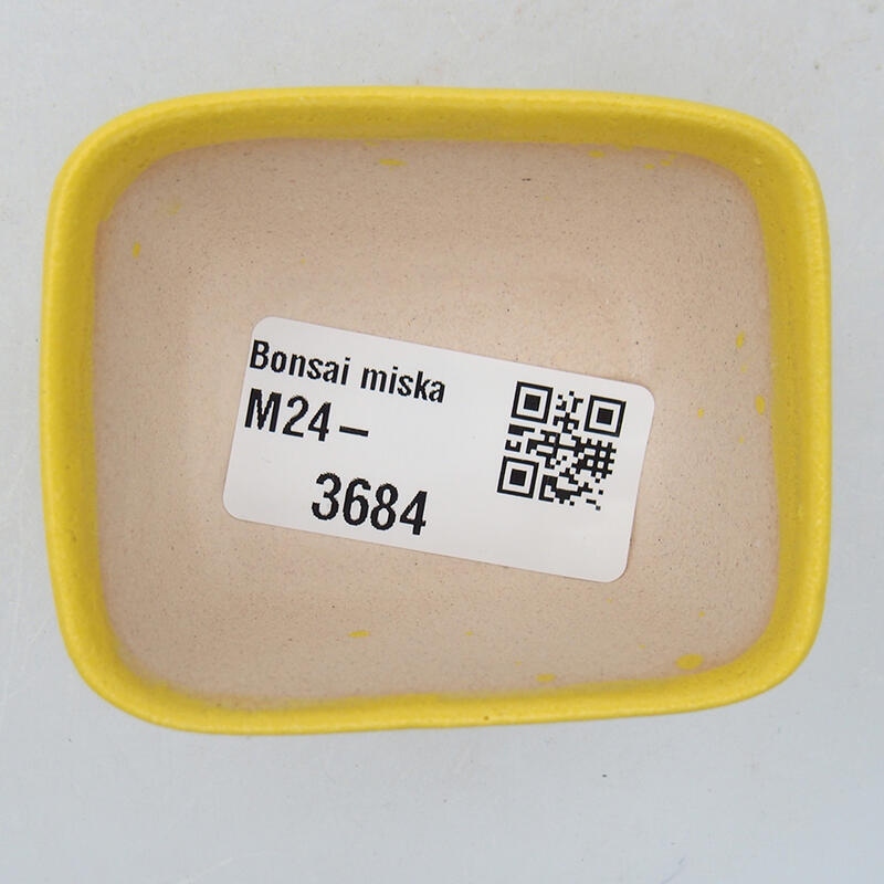kerámia bonsai tál 6 x 5 x 3 cm, sárga