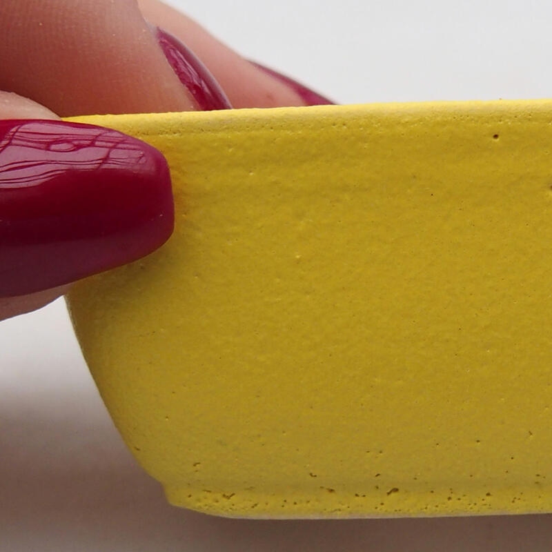 kerámia bonsai tál 6 x 5 x 3 cm, sárga