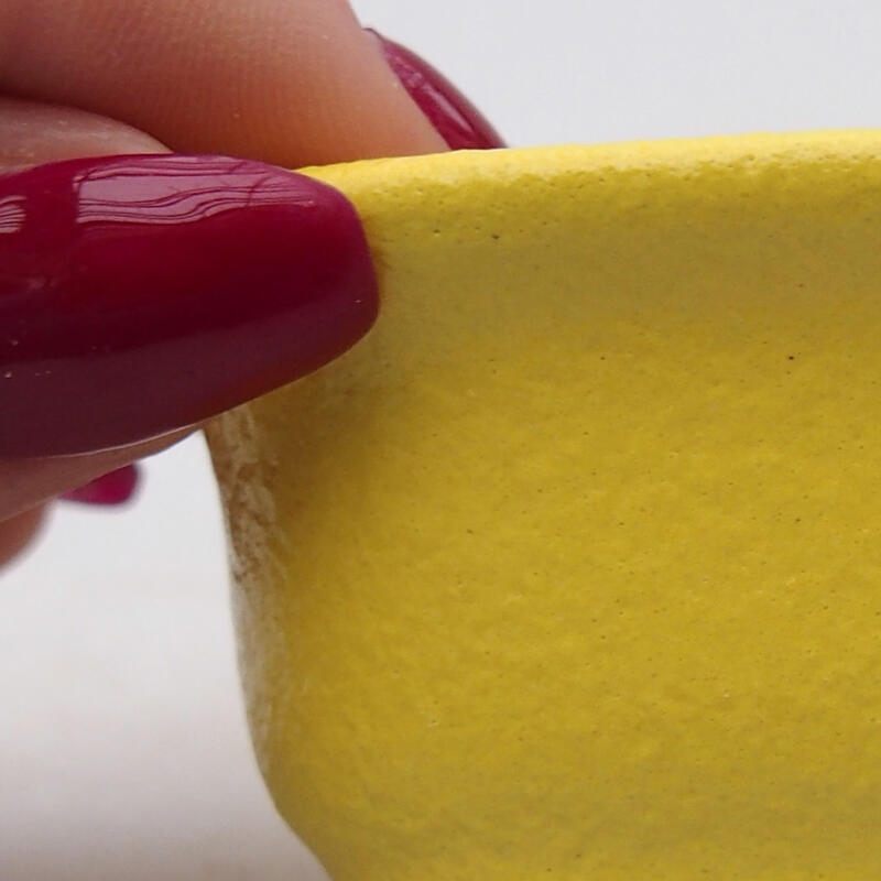 kerámia bonsai tál 6 x 5 x 3 cm, sárga