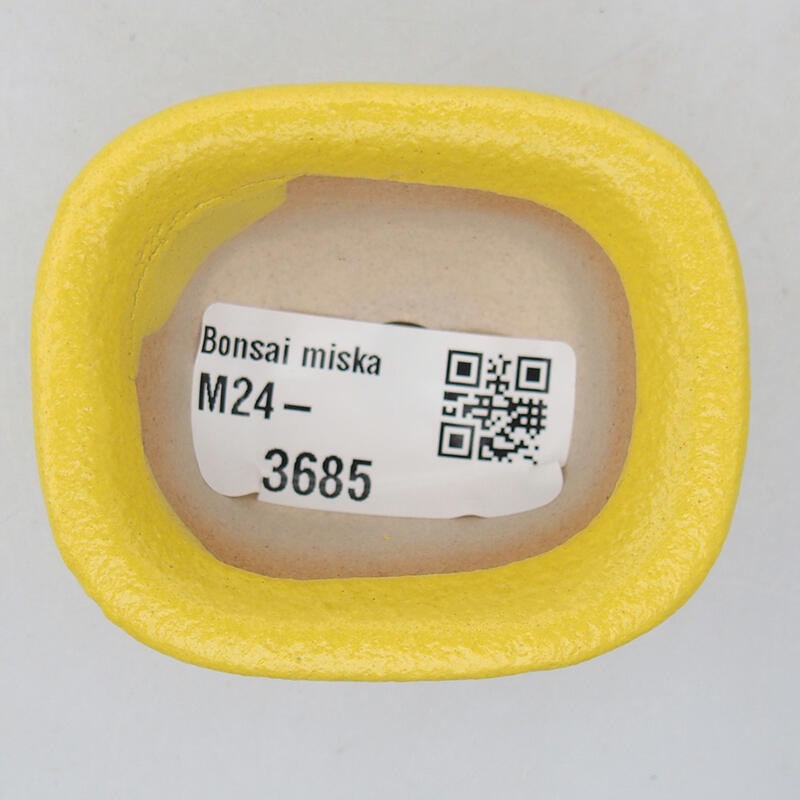 kerámia bonsai tál 6 x 5 x 3 cm, sárga