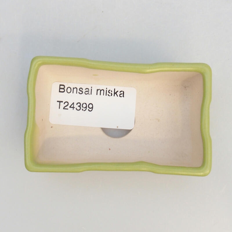 kerámia bonsai tál 7,5 x 4 x 3 cm, zöld
