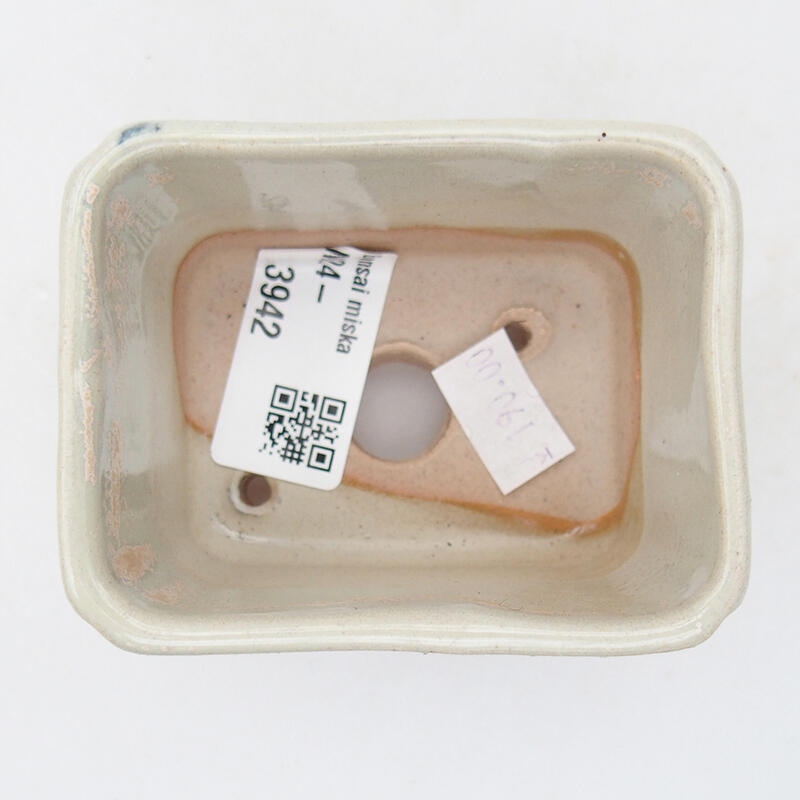 kerámia bonsai tál 7,5 x 6 x 5 cm, zöld