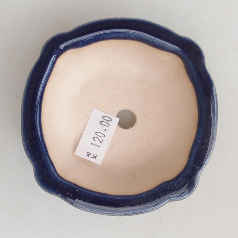 kerámia bonsai tál 7,5 x 7,5 x 3 cm, kék színű