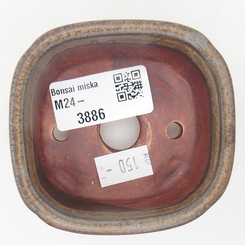 kerámia bonsai tál 7,5 x 7 x 4 cm, barna